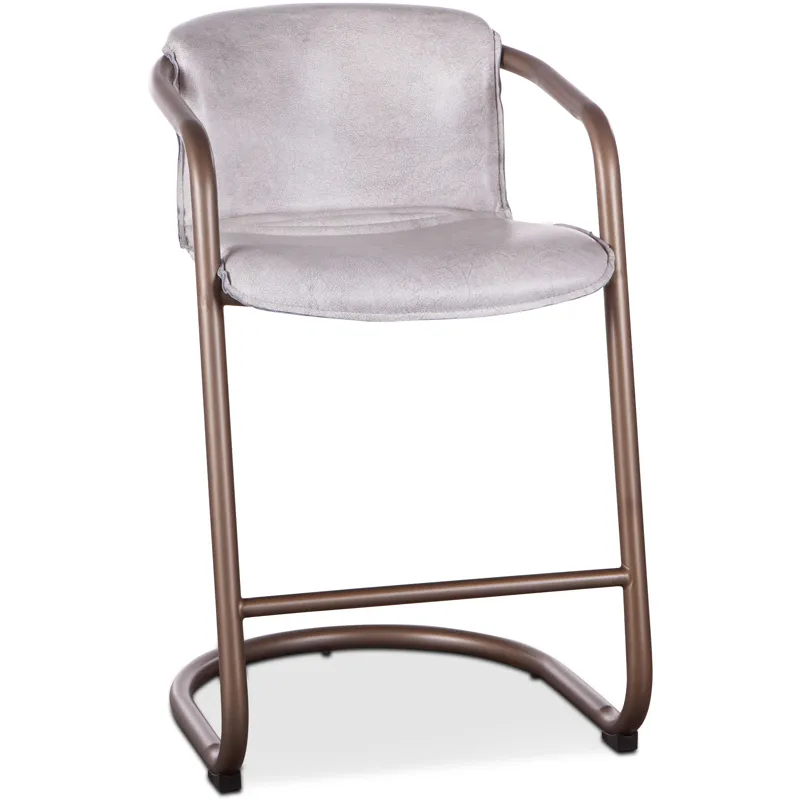 Portofino 22" Counter Chair in Vintage White Top Grain Leather