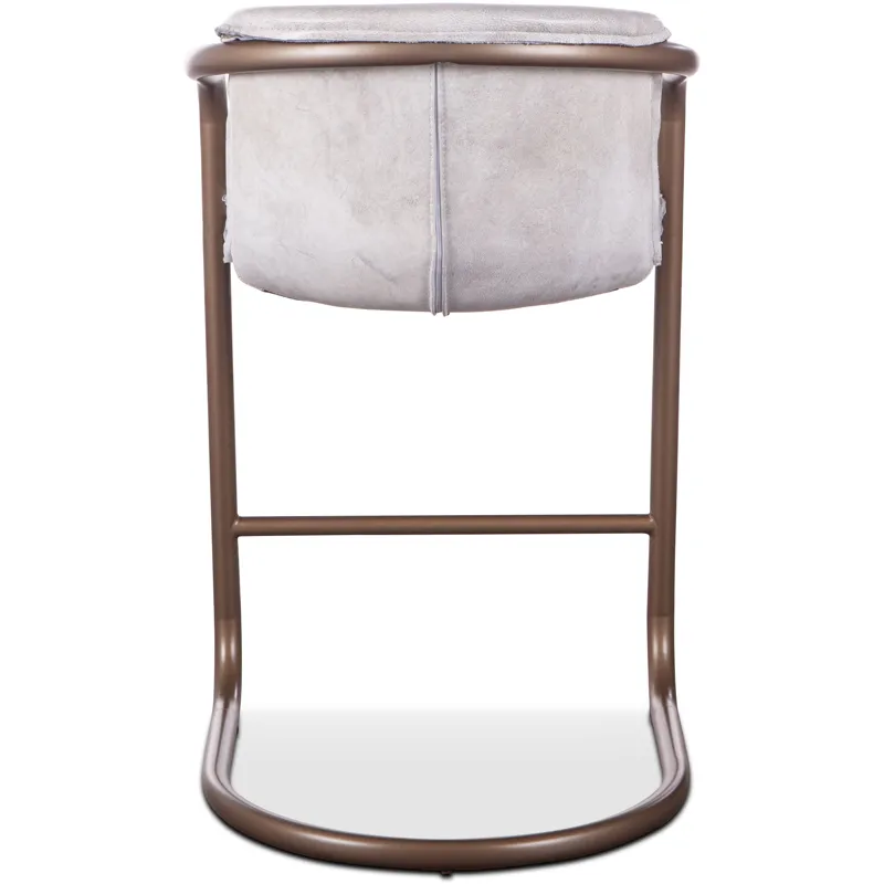 Portofino 22" Counter Chair in Vintage White Top Grain Leather
