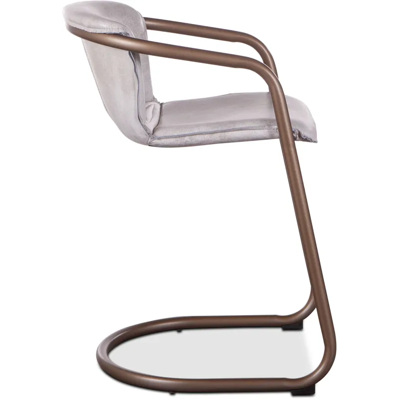 Portofino 22" Counter Chair in Vintage White Top Grain Leather
