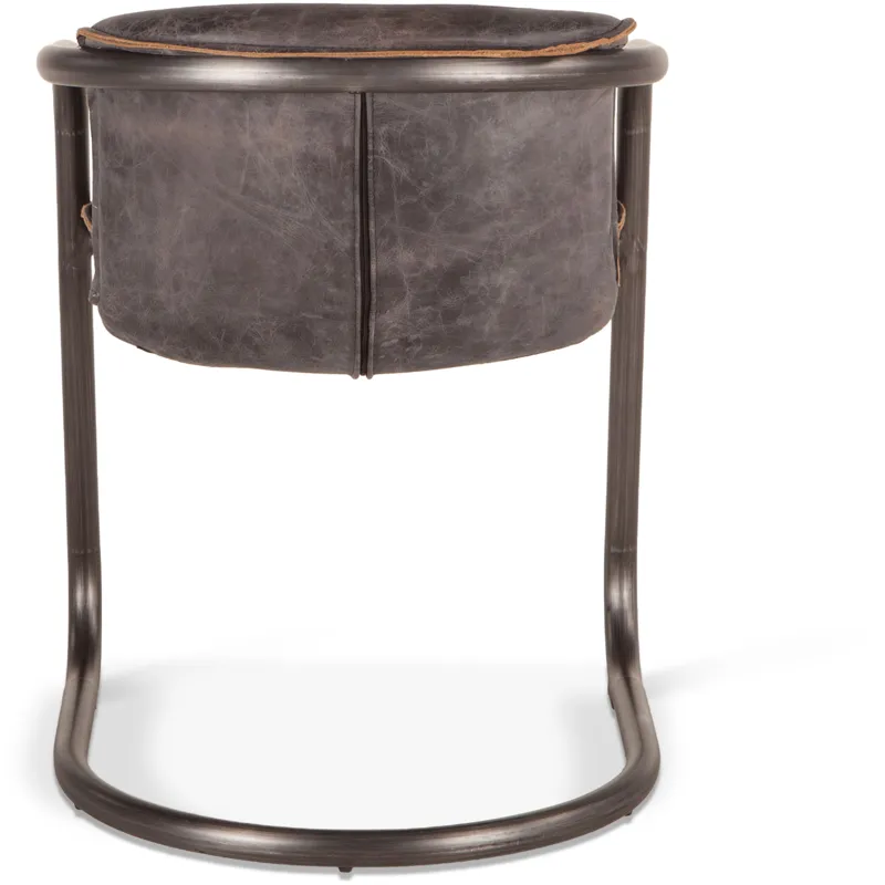 Portofino 22" Dining Chair in Antique Ebony Leather
