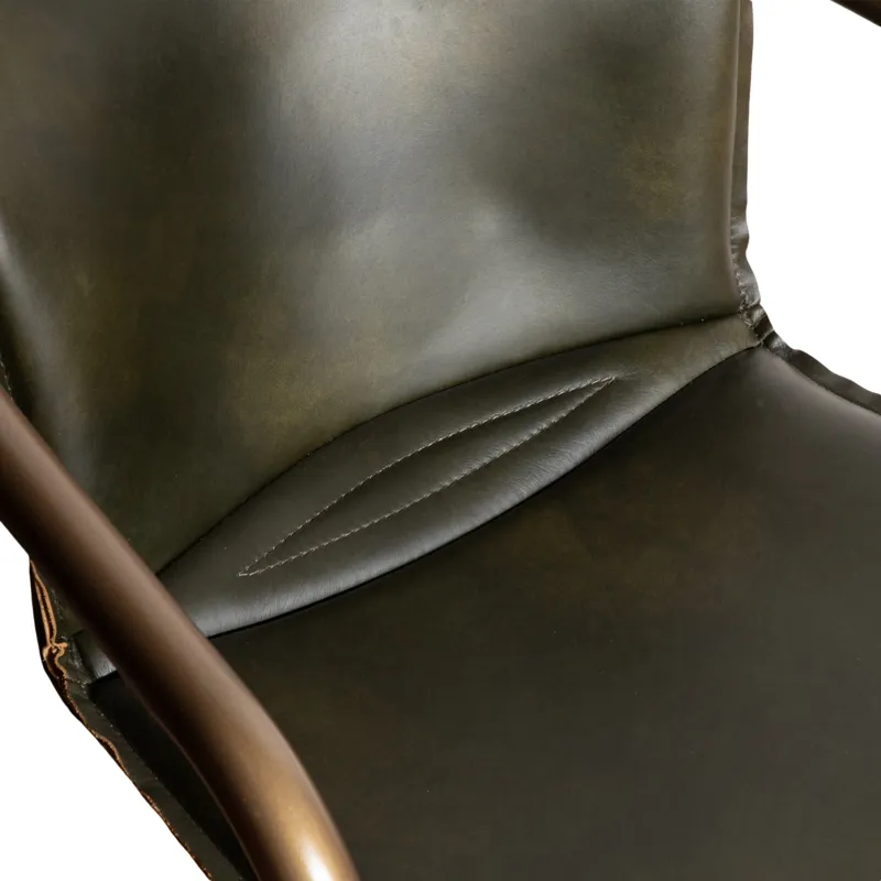 Portofino 22" Dining Chair in Emerald Green Leather