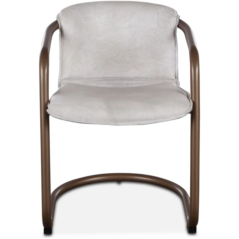 Portofino 22" Dining Chair in Vintage White Leather