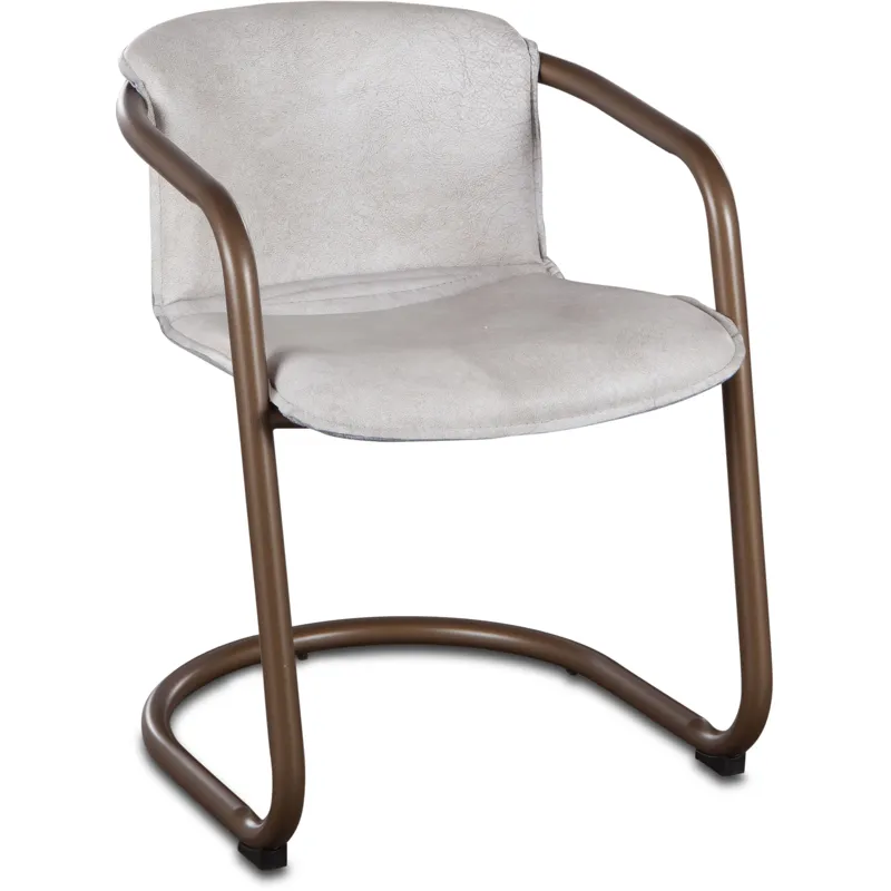 Portofino 22" Dining Chair in Vintage White Leather