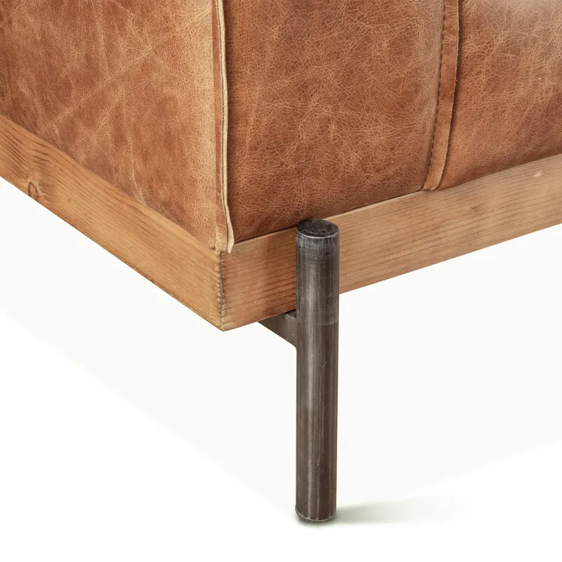 Portofino Modern 42" Accent Chair in Cocoa Brown Leather