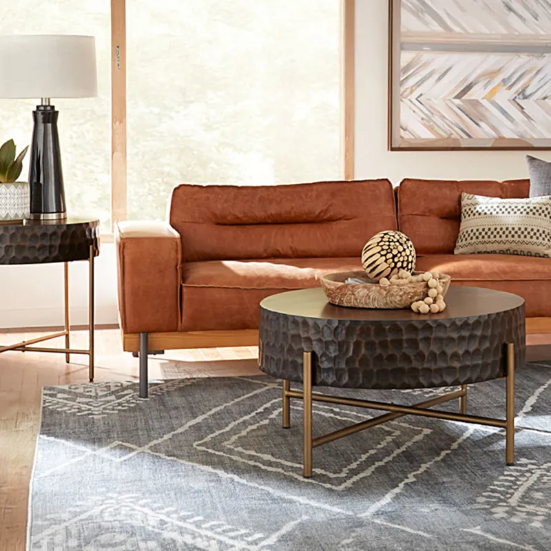 Portofino Modern 95" Sofa in Cocoa Brown Leather