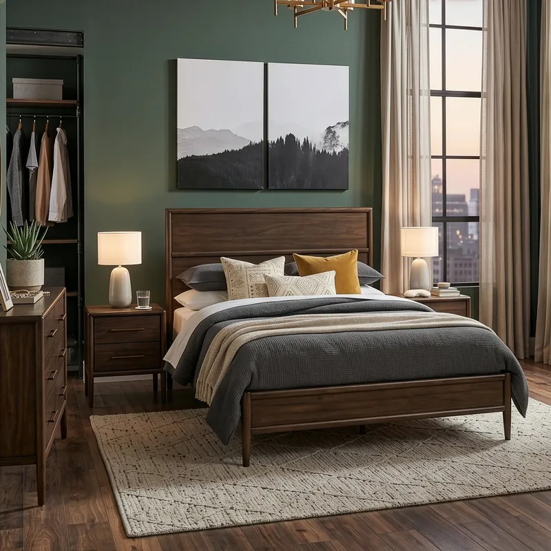 Lewis 51" Dresser with Six Drawers in Dark Acacia