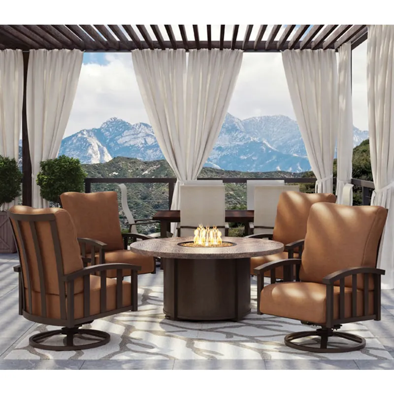 Liberty  (Aluminum) Swivel Rocker Chat Chair