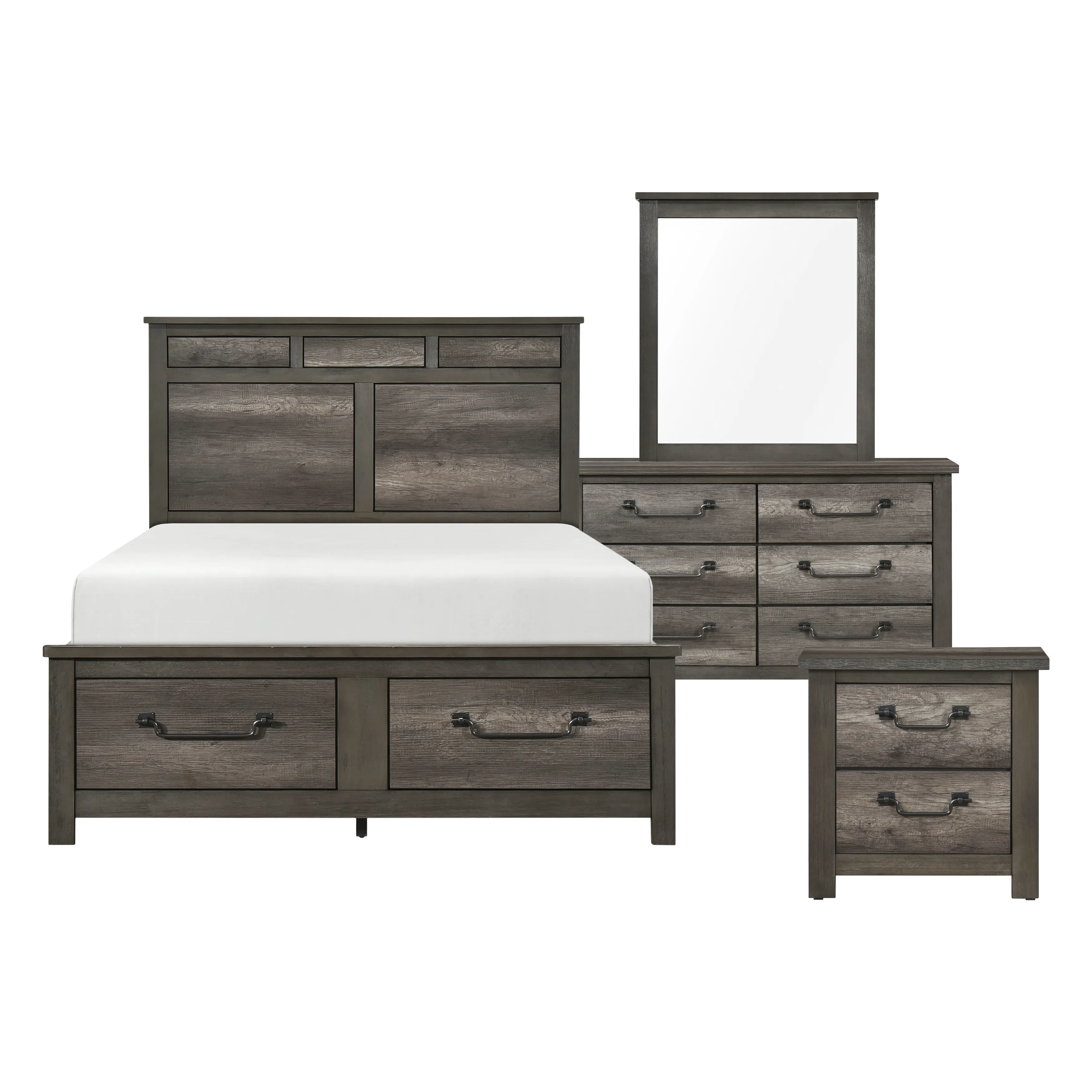 Lenior Queen Storage Bed, Dresser, Mirror and Nightstand - Image 2