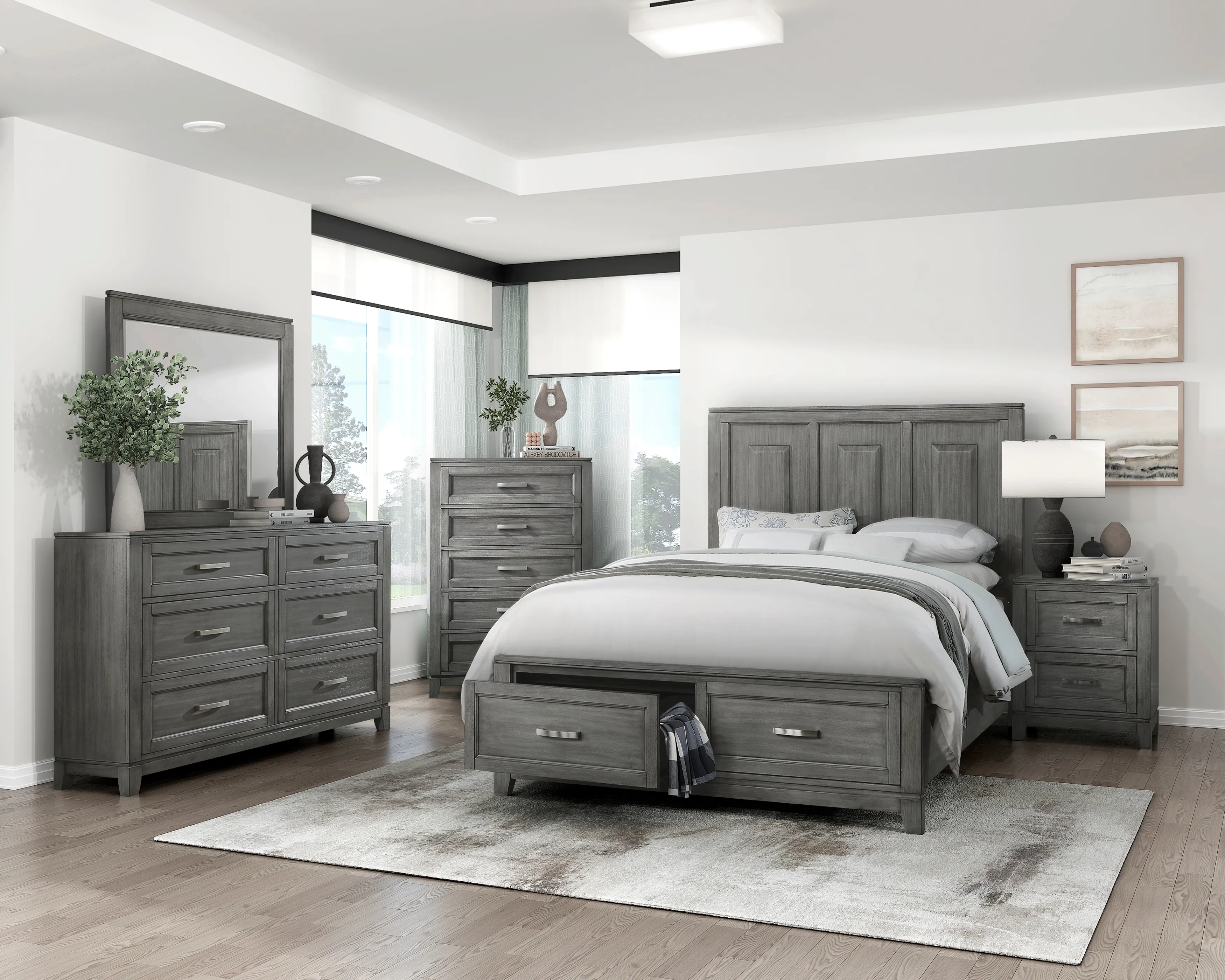 Garretson Queen Platform Bed with Footboard Storage - Image 4