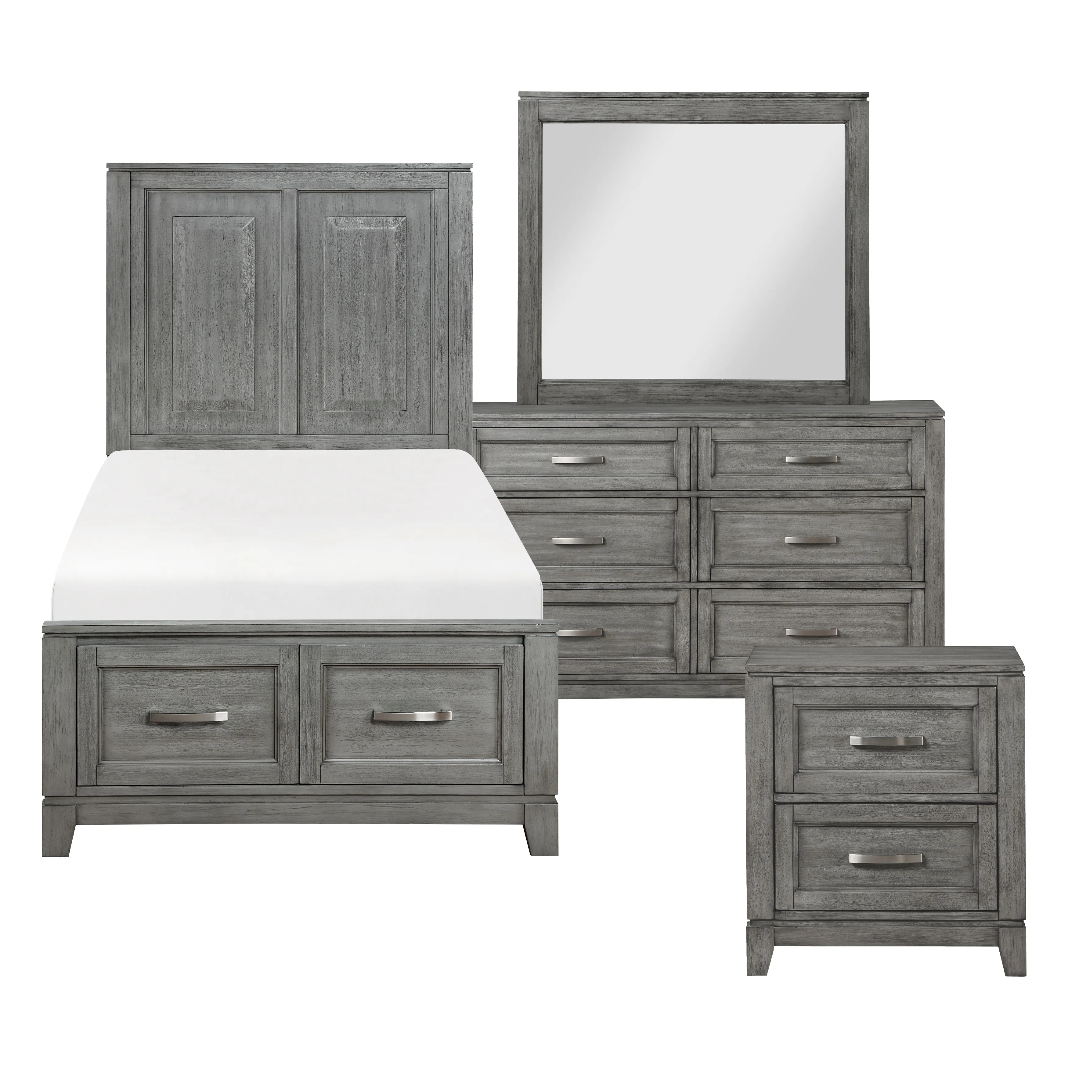 Garretson Twin Storage Bed, Dresser, Mirror and Nightstand - Image 2