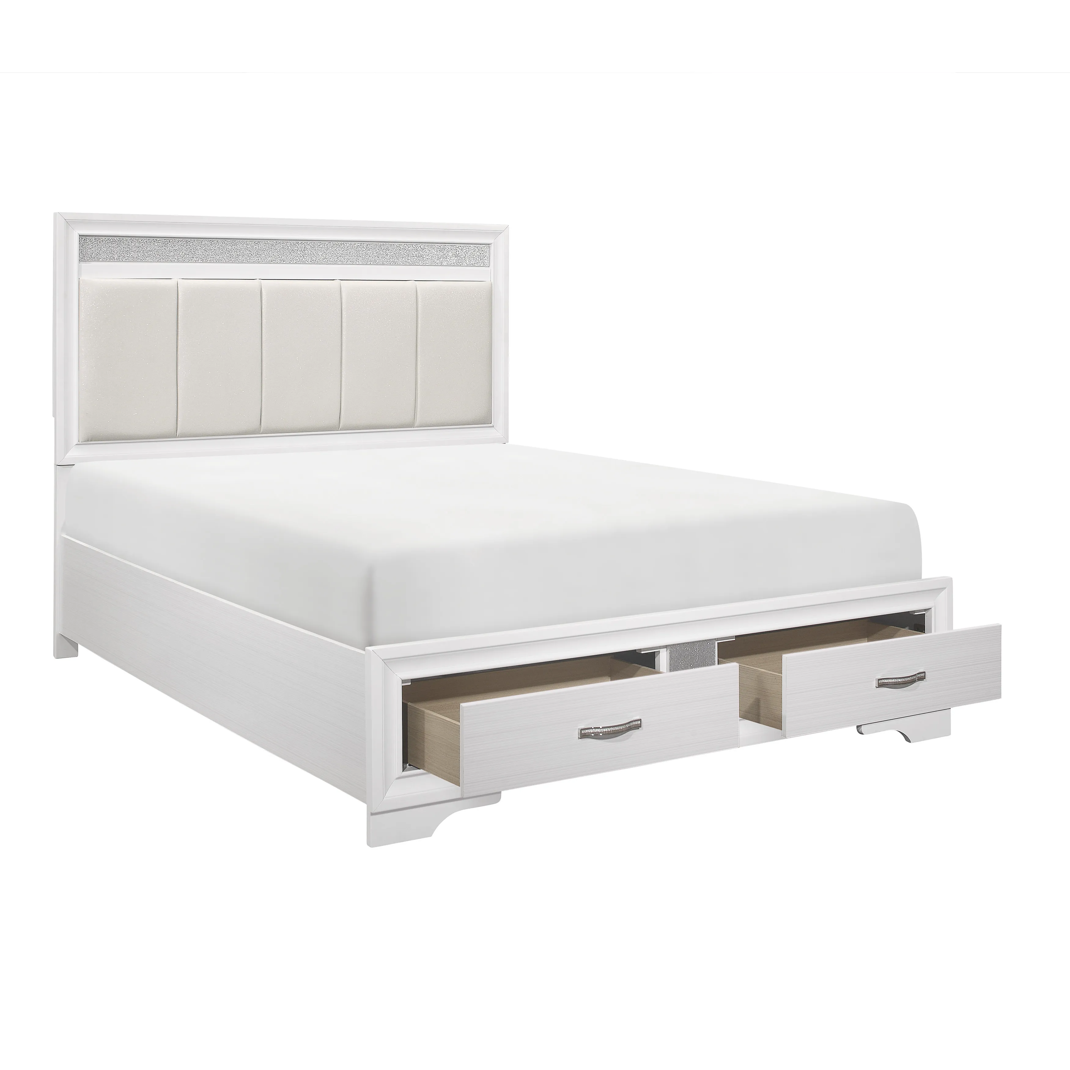Luster Queen Bed, Dresser, Mirror and Nightstand - Image 7
