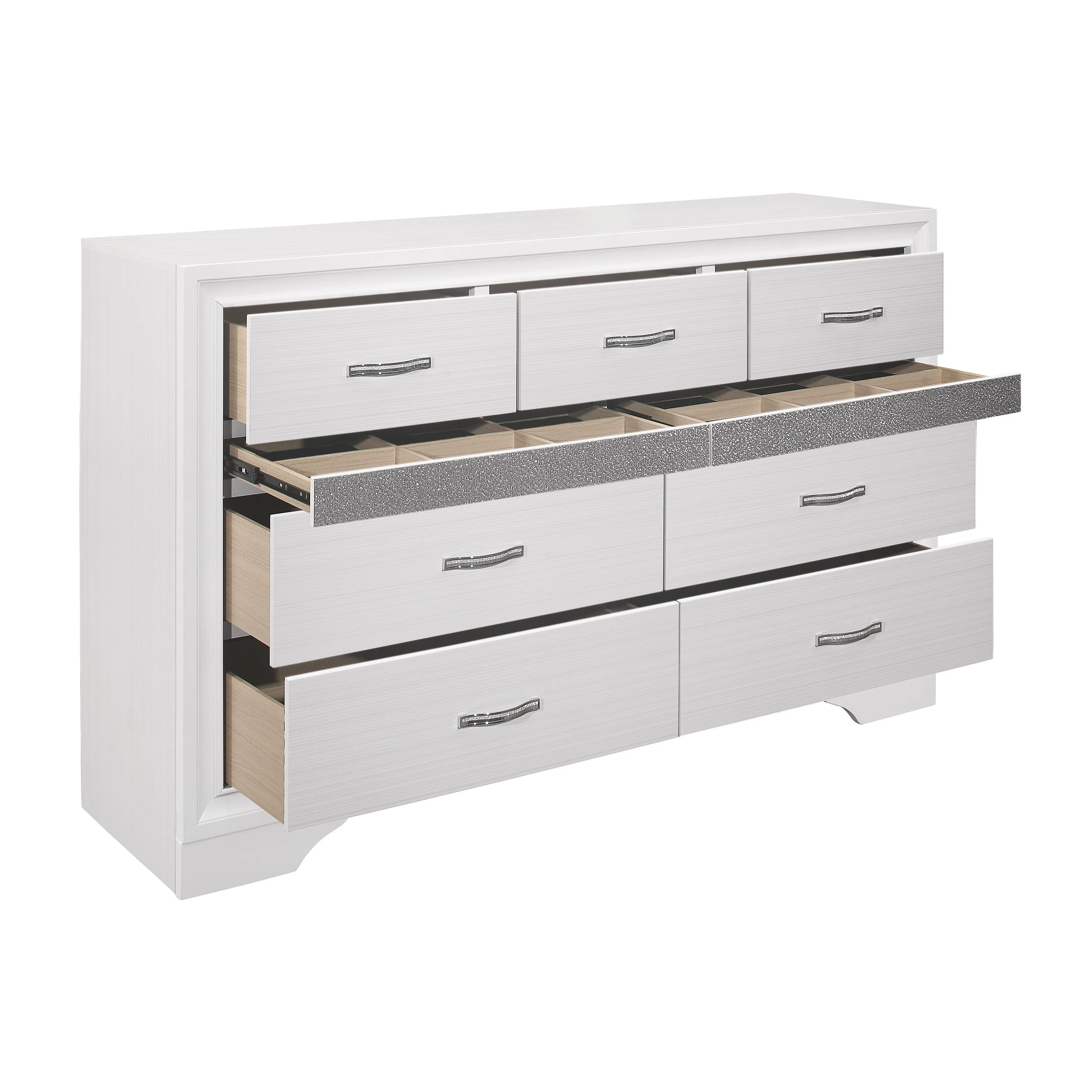 Luster Queen Bed, Dresser, Mirror and Nightstand - Image 4