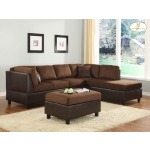 COMFORT LIVING COLLECTION REVERSIBLE CHAISE CHOCOLATE