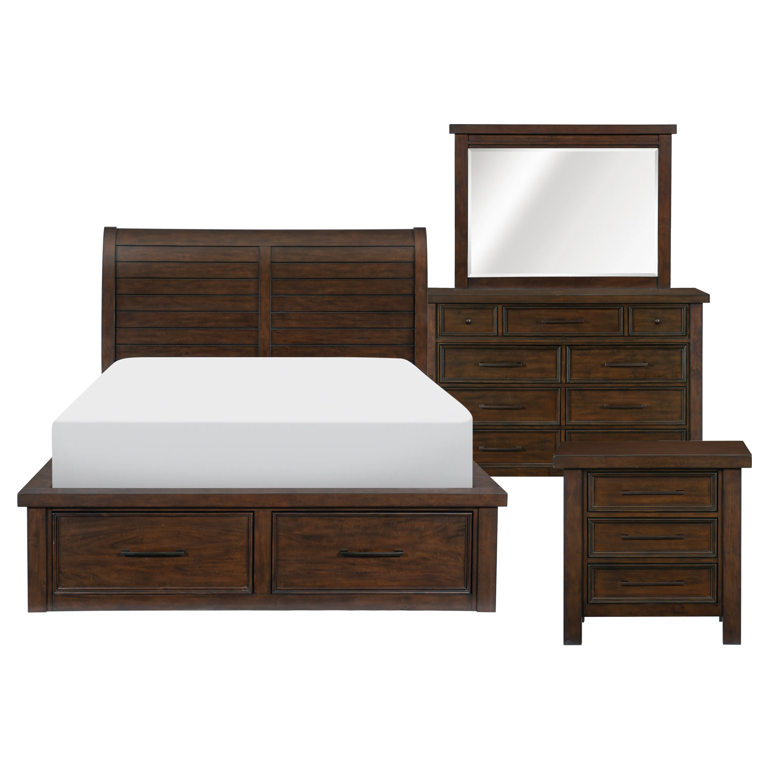 Logandale Queen Storage Bed, Dresser, Mirror and Nightstand - Image 2