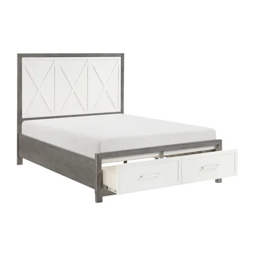 Rowan Queen Platform Bed with Footboard Storage
