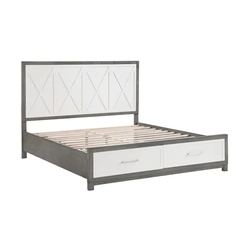Rowan California King Platform Bed with Footboard Storage