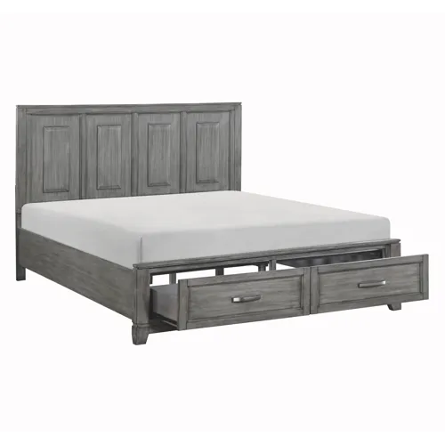 Garretson California King Platform Bed with Footboard Storage