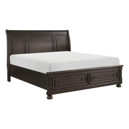 Begonia California King Platform Bed with Footboard Storage