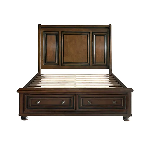 Cumberland Eastern King Sleigh Platform Bed with Footboard Storage