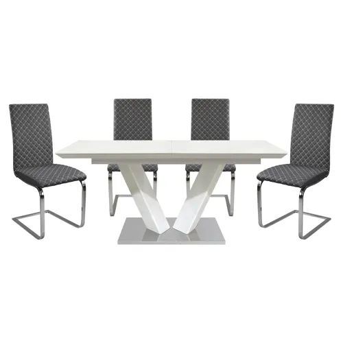 Yannis Dining Table and 4 Side Chairs