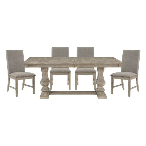 Southlake Extension Dining Table and 4 Side Chairs