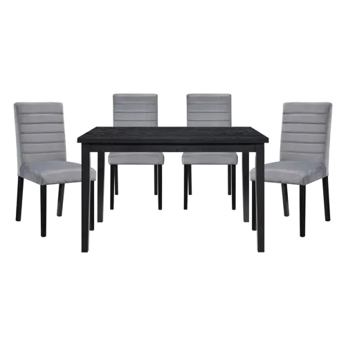 Andreas Dining Table and 4 Side Chairs