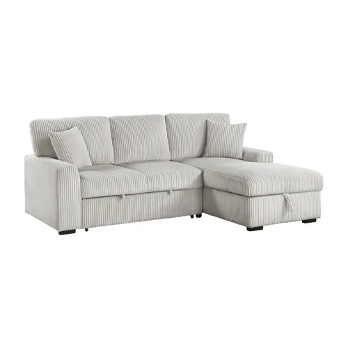 Marsh 2-Piece Sectional with Pull-out Bed, Right Chaise and Hidden Storage