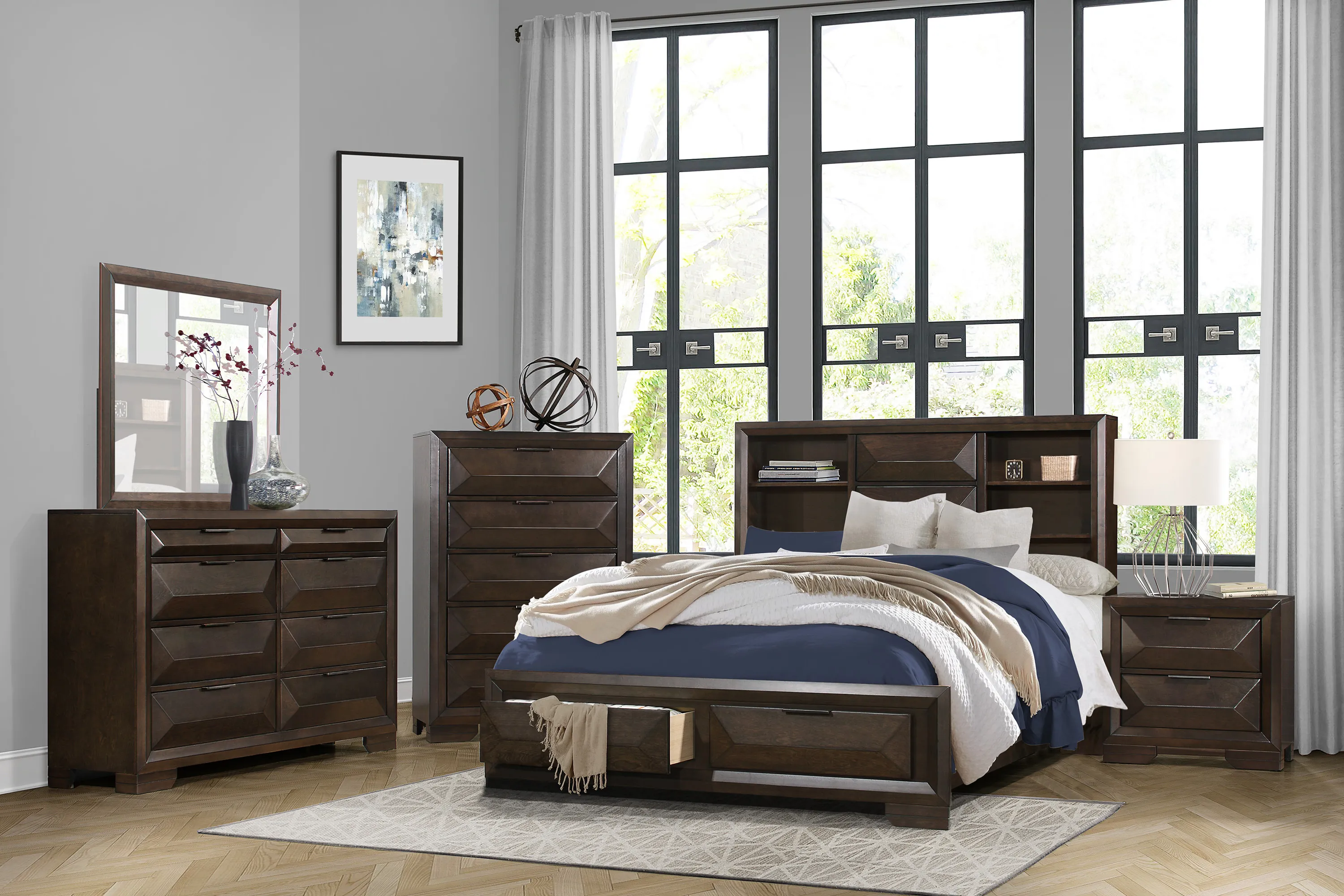 Chesky Queen Platform Bed with Footboard Storage - Image 4