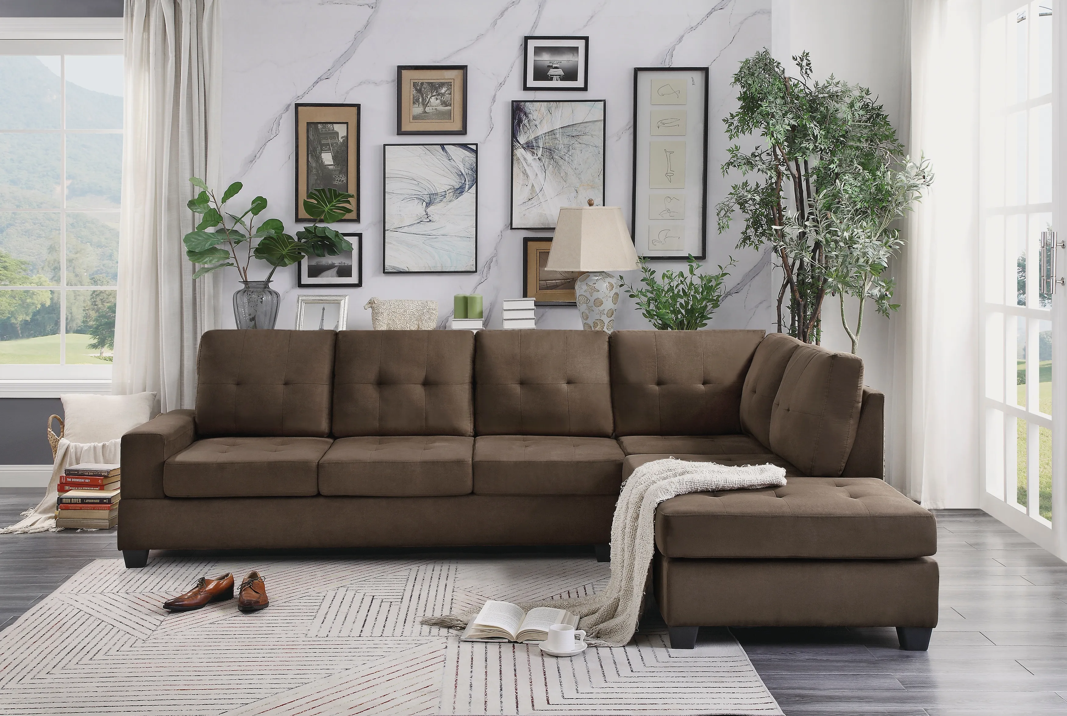 Maston 2-Piece Reversible Sectional with Drop-Down Cup Holders - Image 6