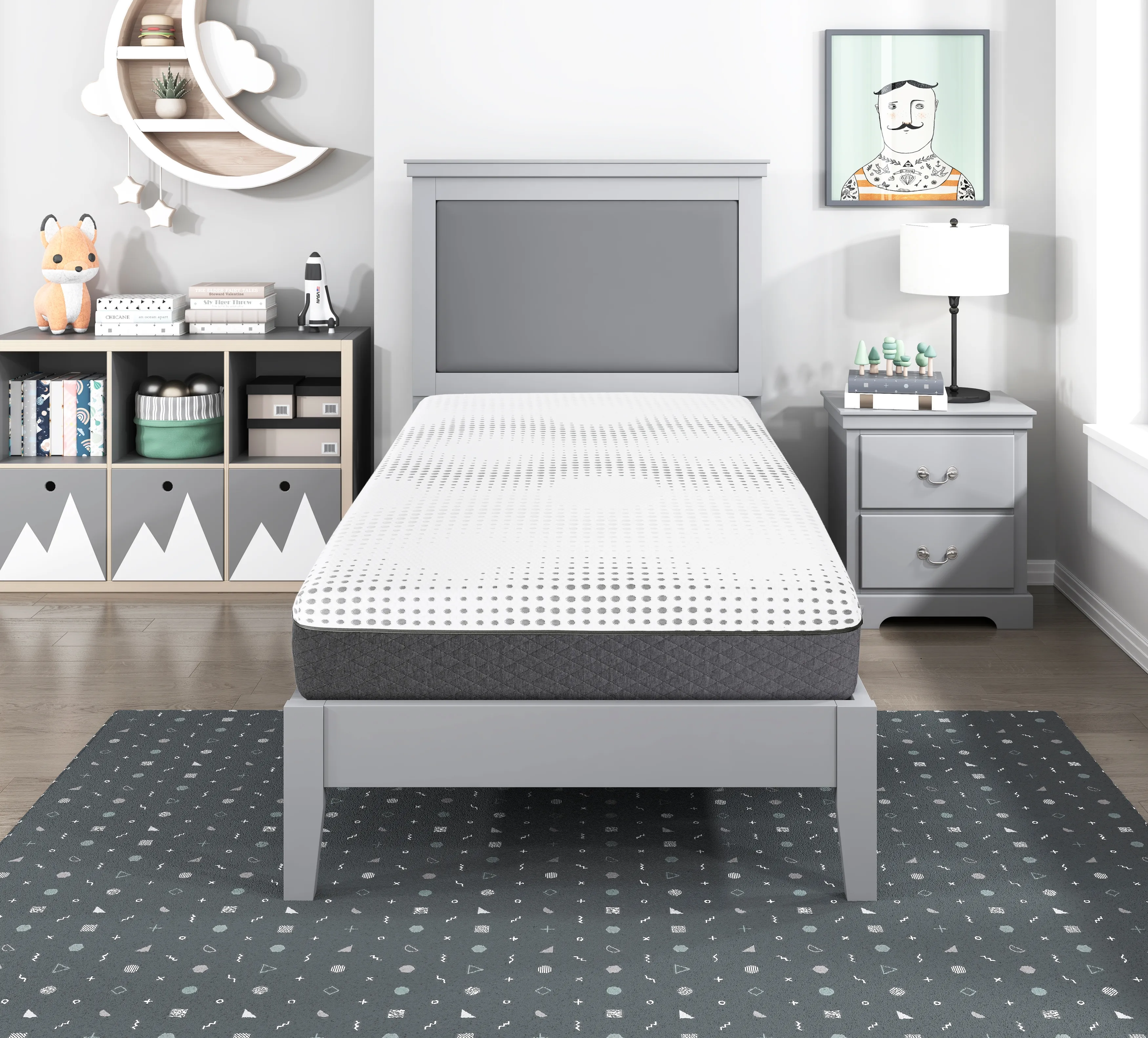 12" Twin Green Tea Gel-Infused Memory Foam Hybrid Mattress - Image 7