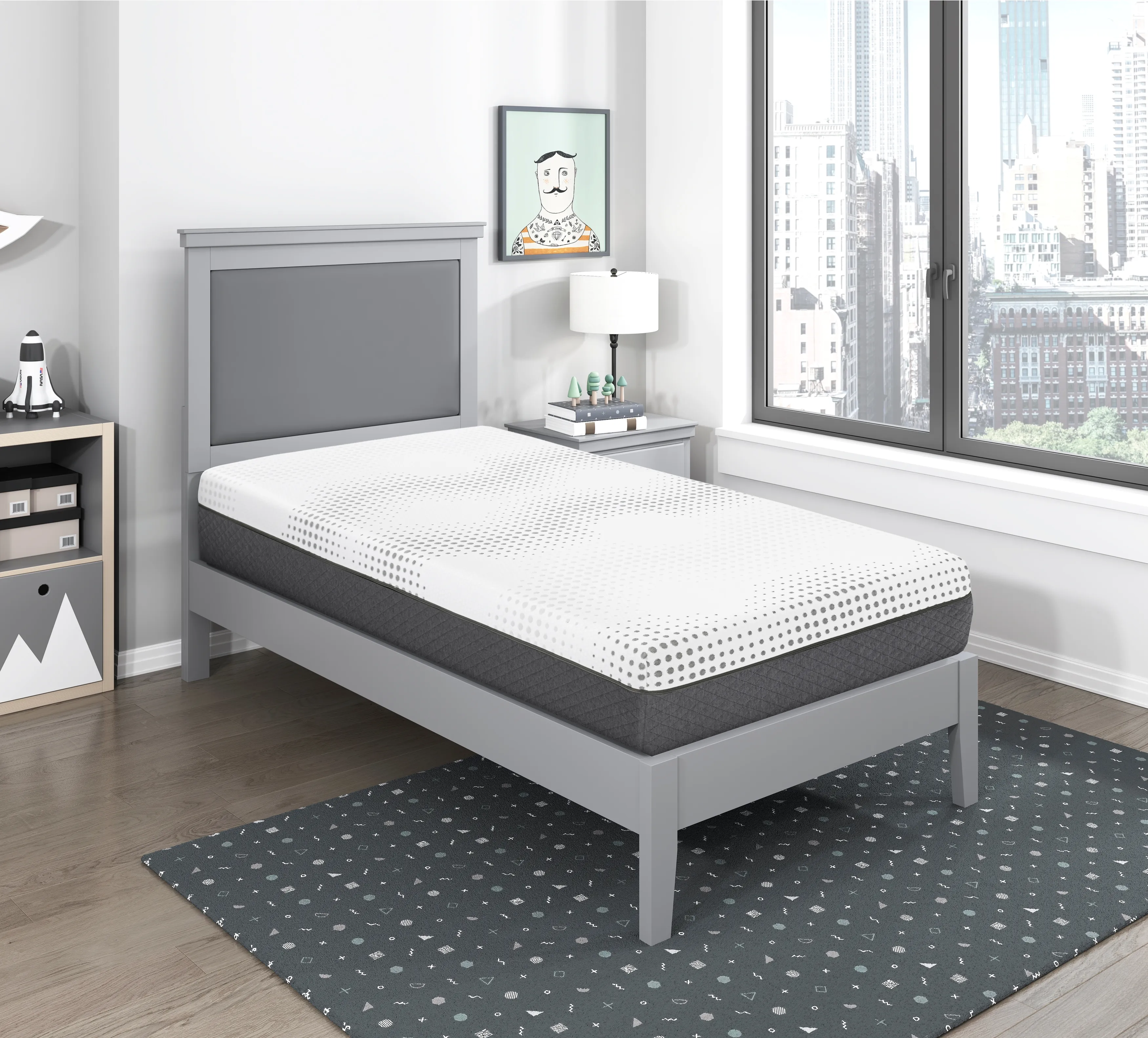 12" Twin Green Tea Gel-Infused Memory Foam Hybrid Mattress - Image 6