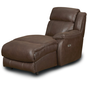 Rubix Power One-Arm Chaise Shown in Espresso