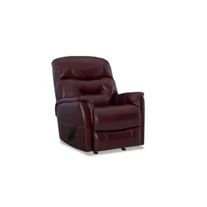 Napoli Manual Recliner Shown in Burgundy Color