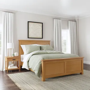 Queen Bed and Nightstand