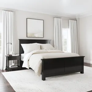 Queen Bed and Nightstand