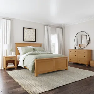 Queen Bed, Nightstand and Dresser