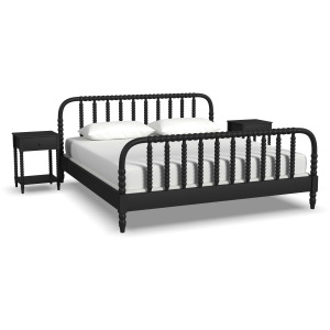 Spindle King Bed and Two Nightstands