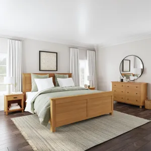 King Bed, Two Nightstands and Dresser
