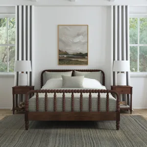 Queen Bed and Two Nightstands