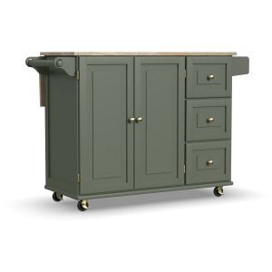 Dolly Madison Drop Leaf Kitchen Cart