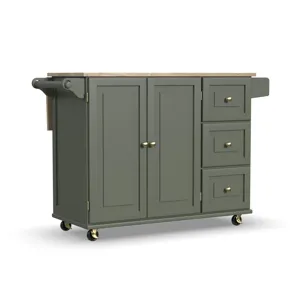 Dolly Madison Drop Leaf Kitchen Cart