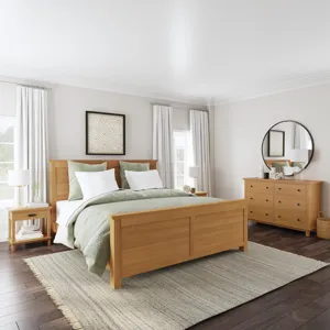 King Bed, Two Nightstands and Dresser
