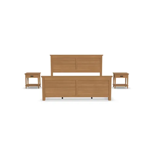 Oak Park King Bed and Two Nightstands