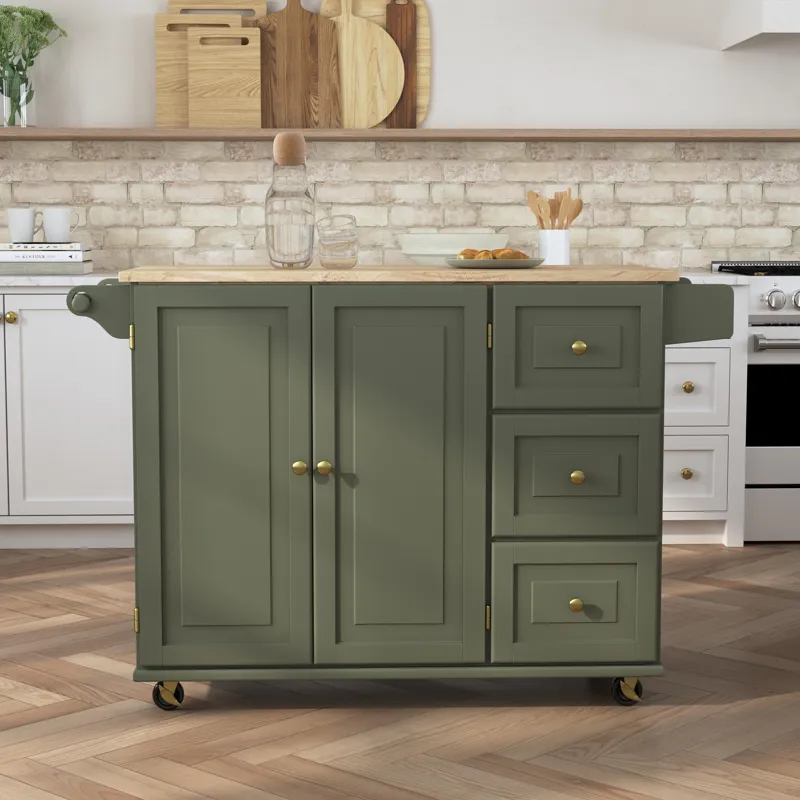 Drop Leaf Kitchen Cart
