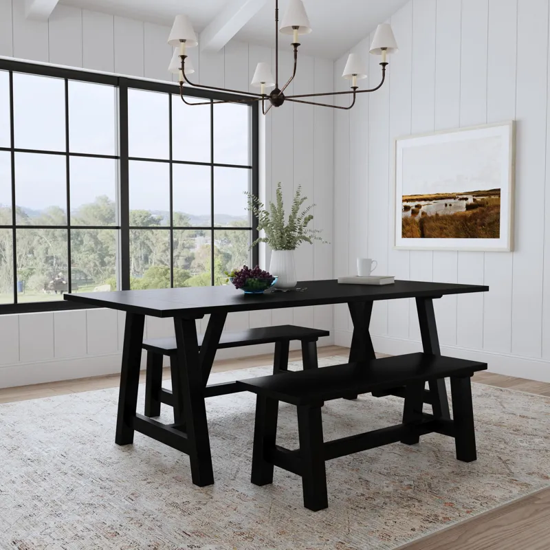 Dining Table with 2 Benches