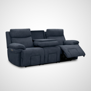 Main Street Triple Power Reclining Sofa - Midnight