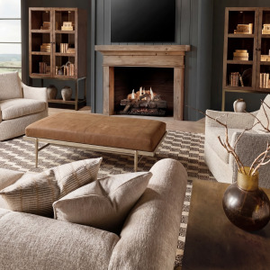 Melange Tobin Cocktail Ottoman