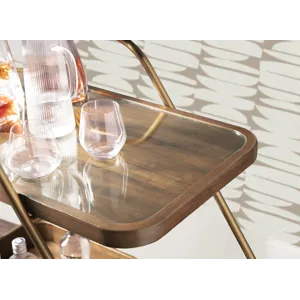 Commerce and Market Walnut Wine and Bar Cart