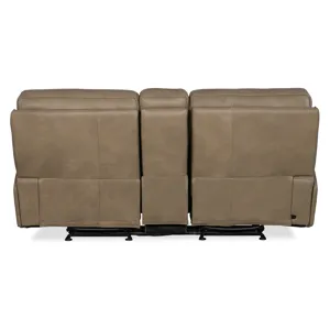 Hooker Ready-Made Upholstery Riverton Power Gliding Console Loveseat with Power Headrest and Lumbar
