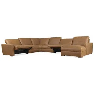 Optimus Brown Power Sectional